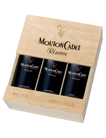 Caisse Mouton Cadet 3 Grands terroirs de Bordeaux
